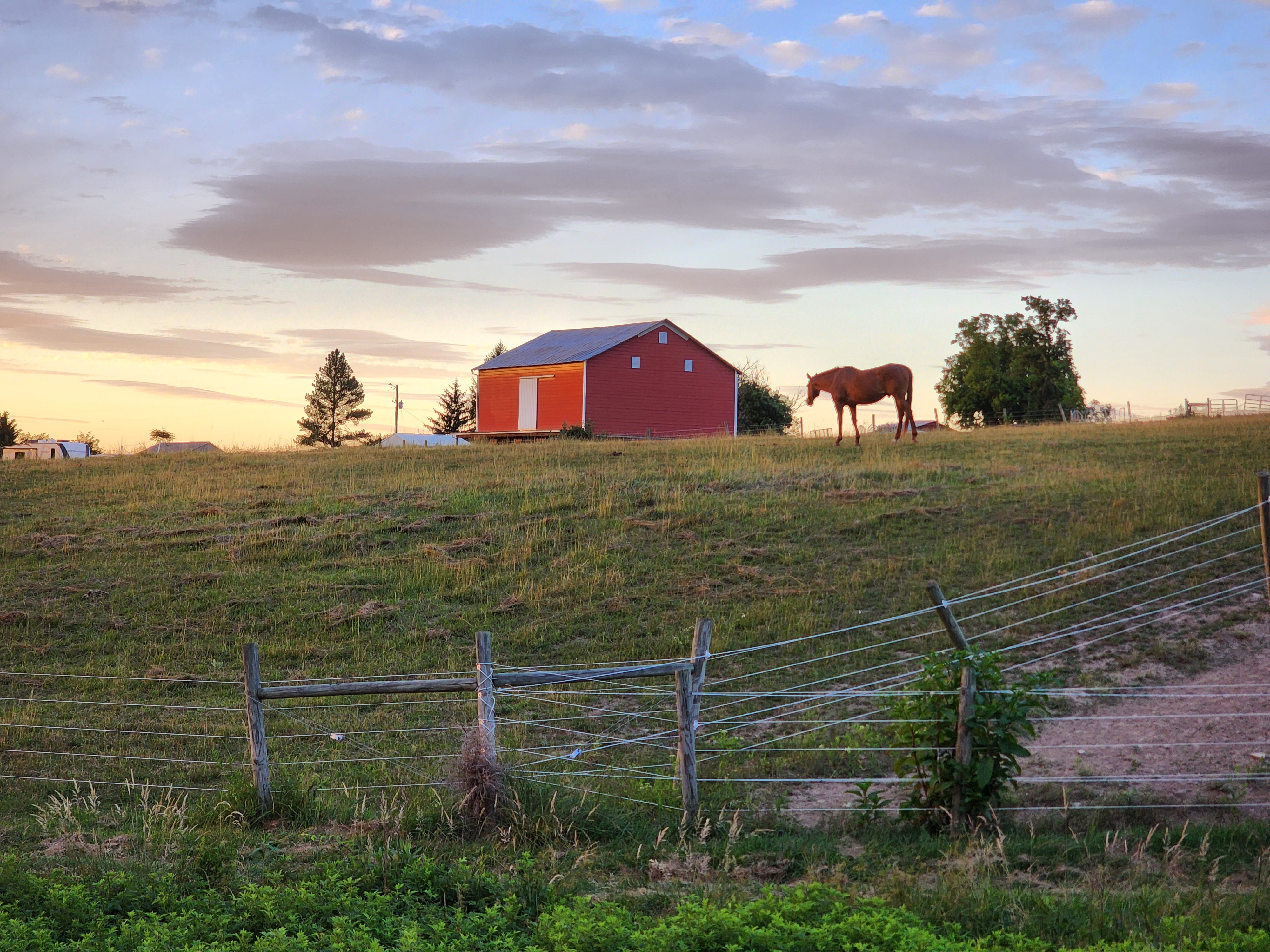 The barn, from the outside.